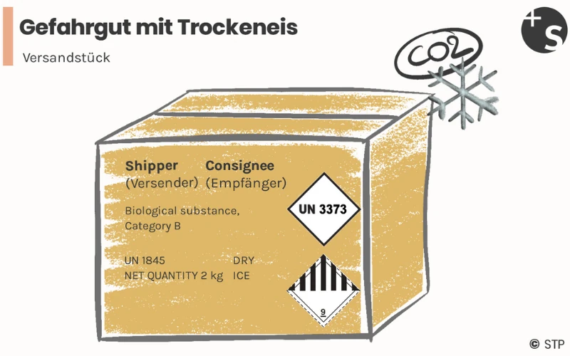 Versandstück Trockeneis