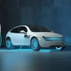 Electric car with lithium battery