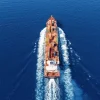 container ship in the ocean